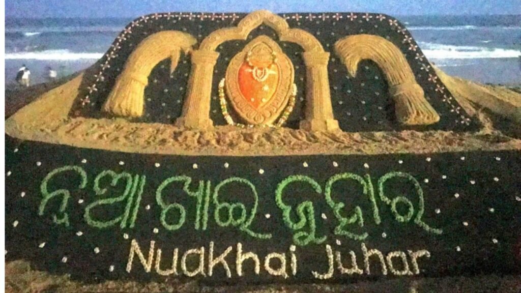sand image for welcoming Nuakhai