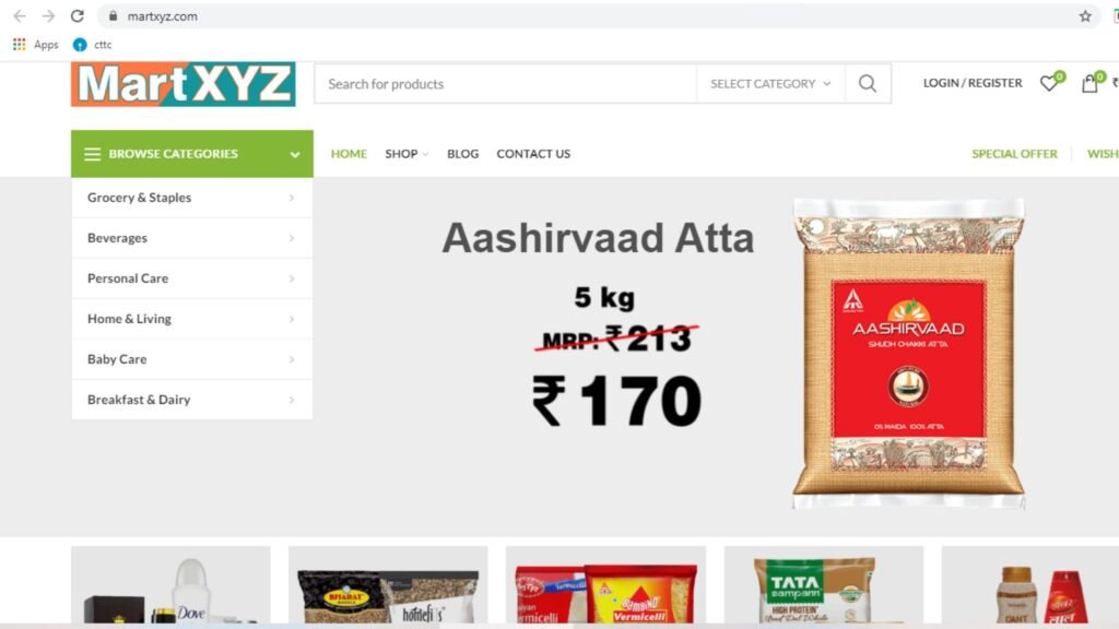 MartXYZ online grocery in bhubaneswar