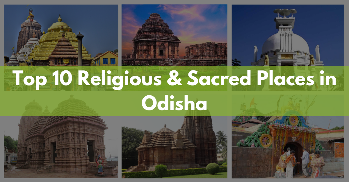 Top 10 religious & sacred places in Odisha featured image.