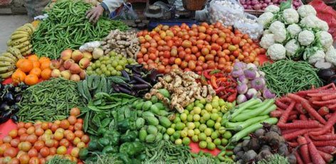 Different varieties vegetables install.
