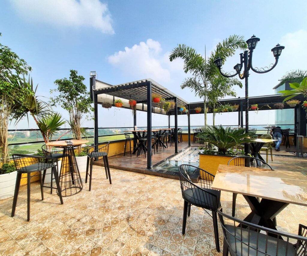 Rooftop view of Raadium café, Phulnakhara
