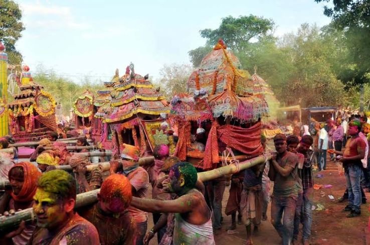 View of Dolo festival of lord Radhakrishna.