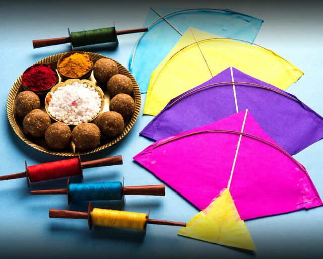Leading Part of this festival.(kite & Laddu)