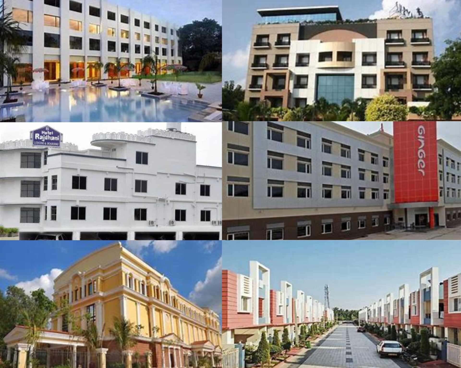A Photo Collage of Hotels In Bhubaneswar