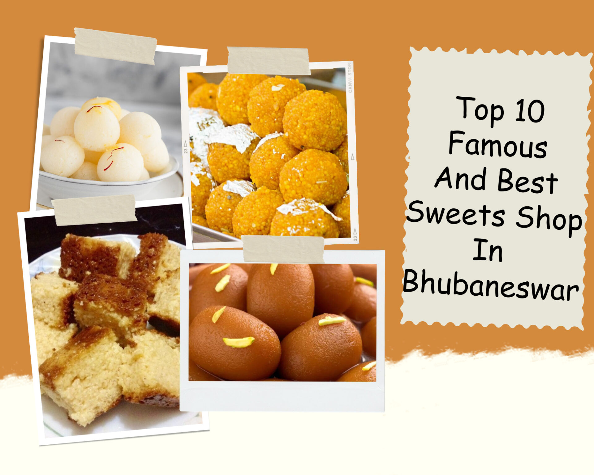 Picture of some famous sweets of odisha.