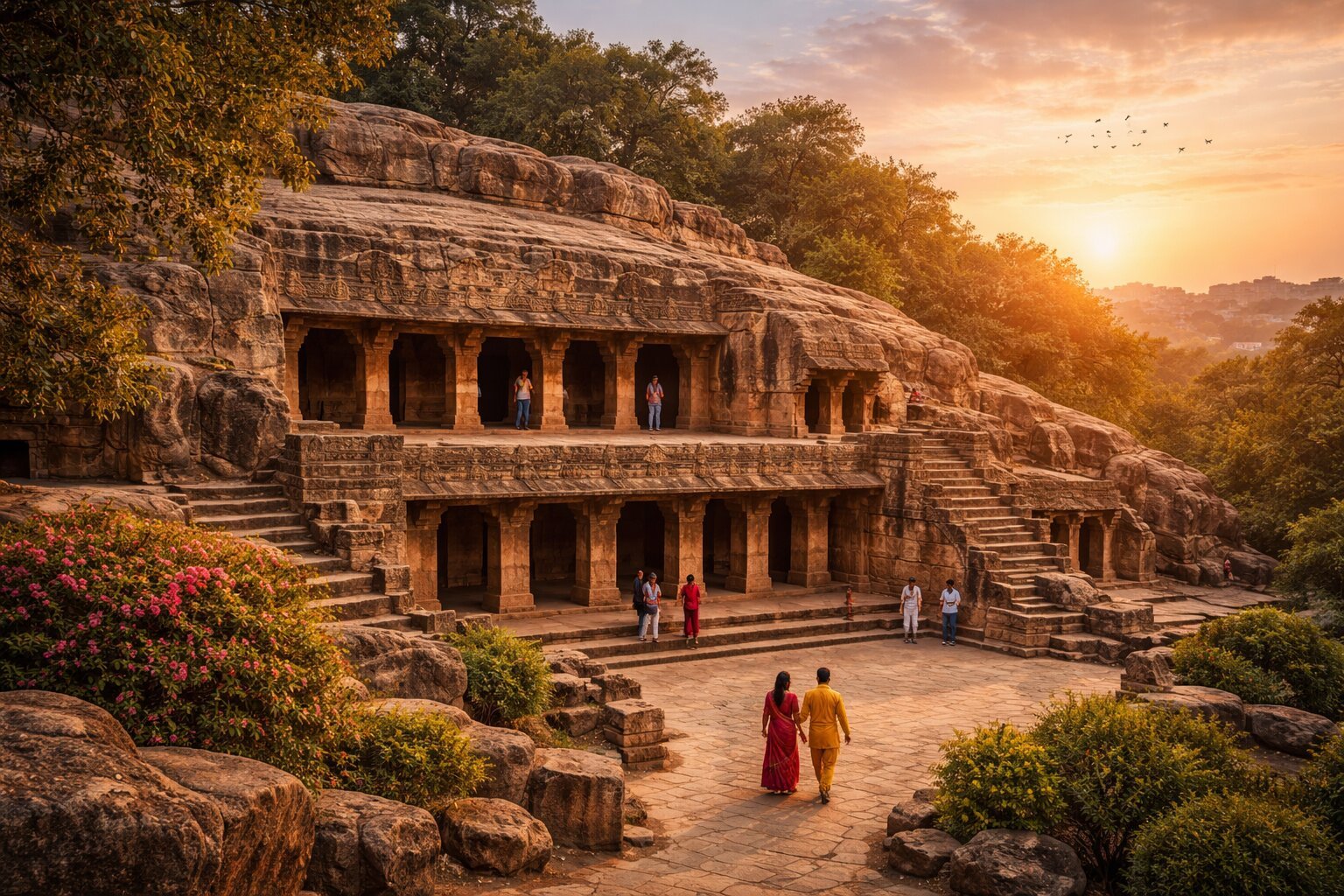 Udayagiri Caves Rani Gumpha Bhubaneswar historic rock-cut caves with carvings