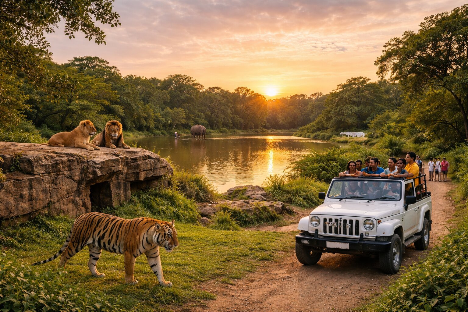 Nandankanan Zoo Bhubaneswar white tiger safari wildlife and nature park