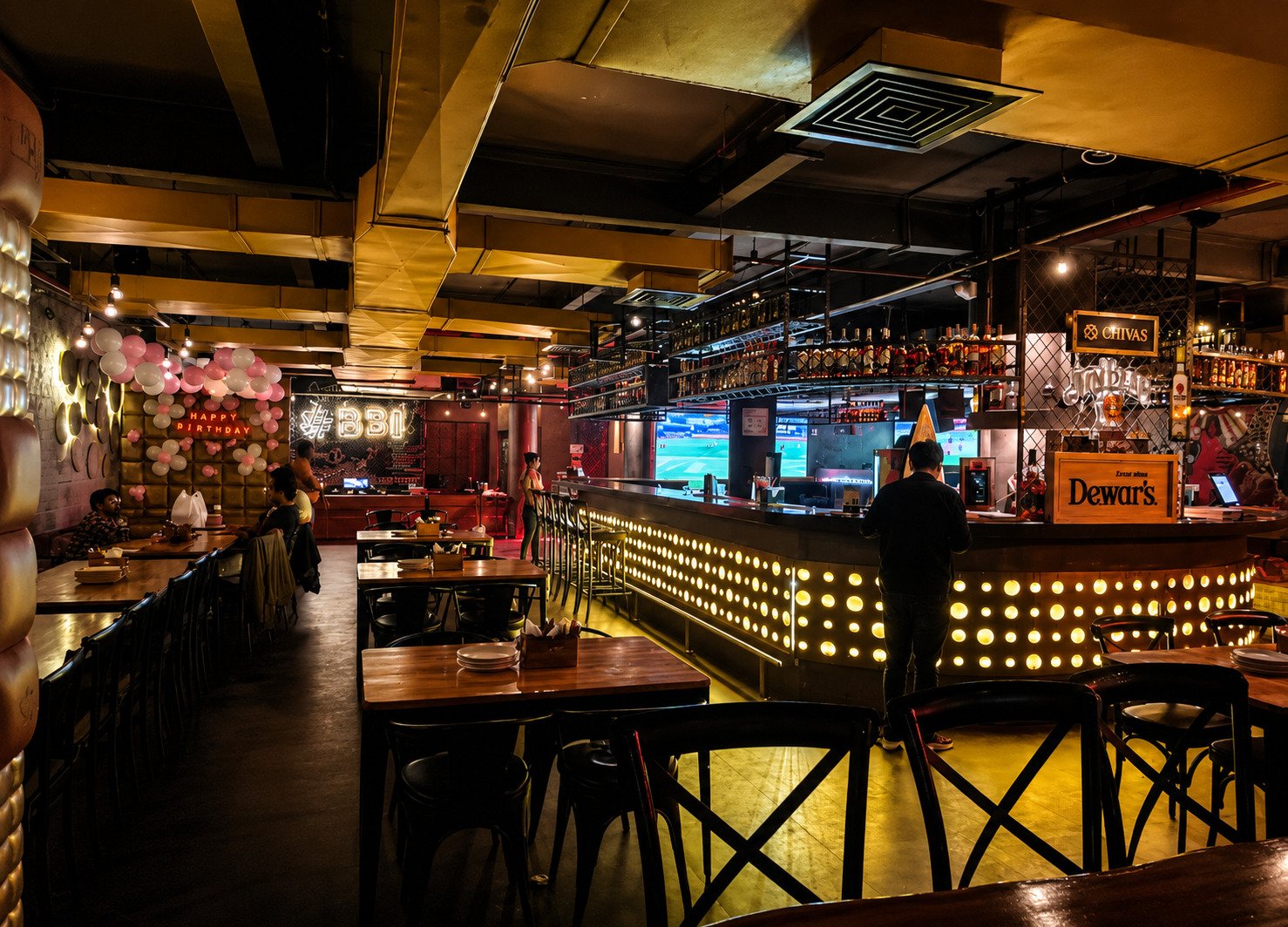 Popular lounge and nightlife venue offering food, drinks, and entertainment at BBi in Bhubaneswar
