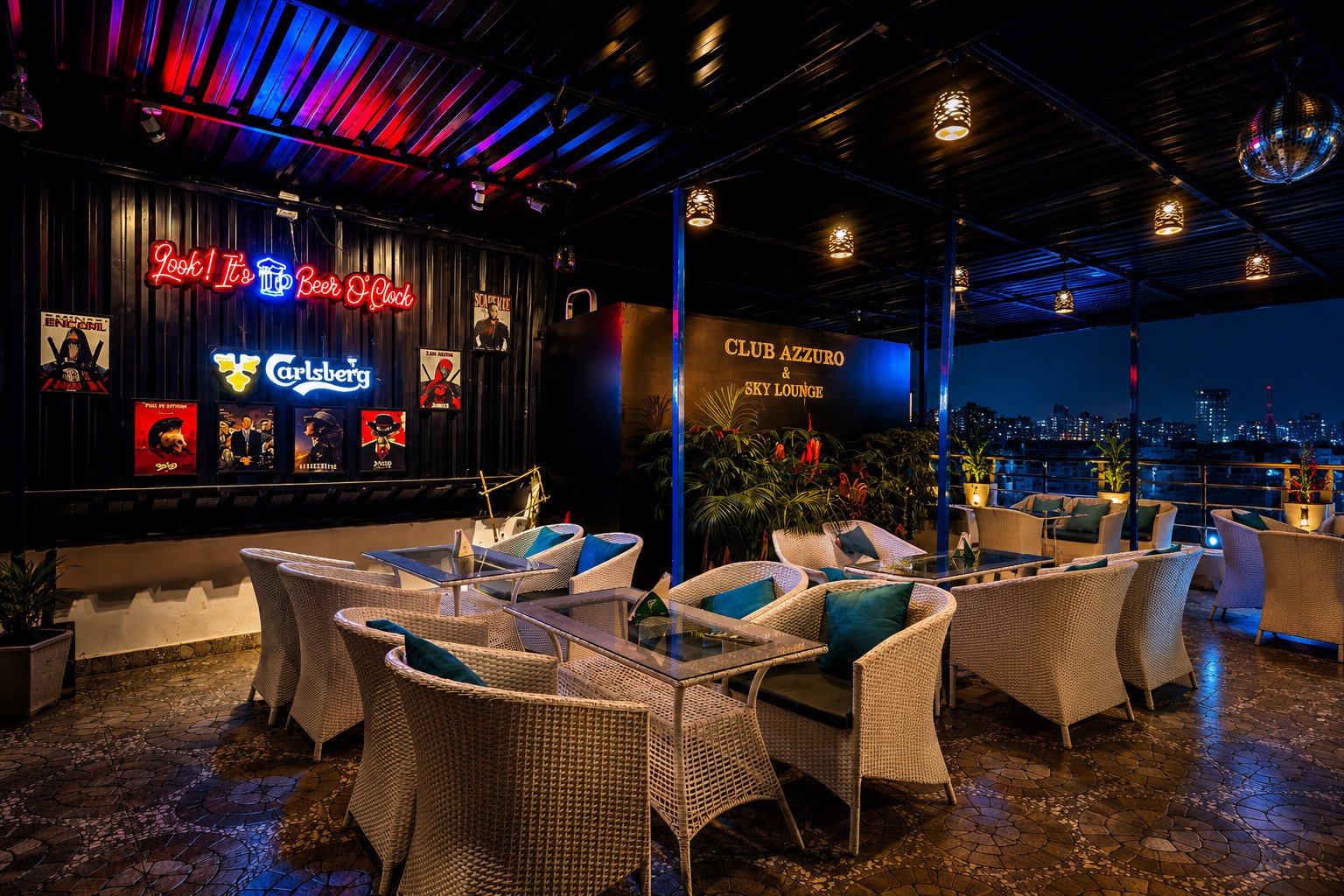 Popular nightlife destination with DJ music at Club Azzuro & Sky Lounge.