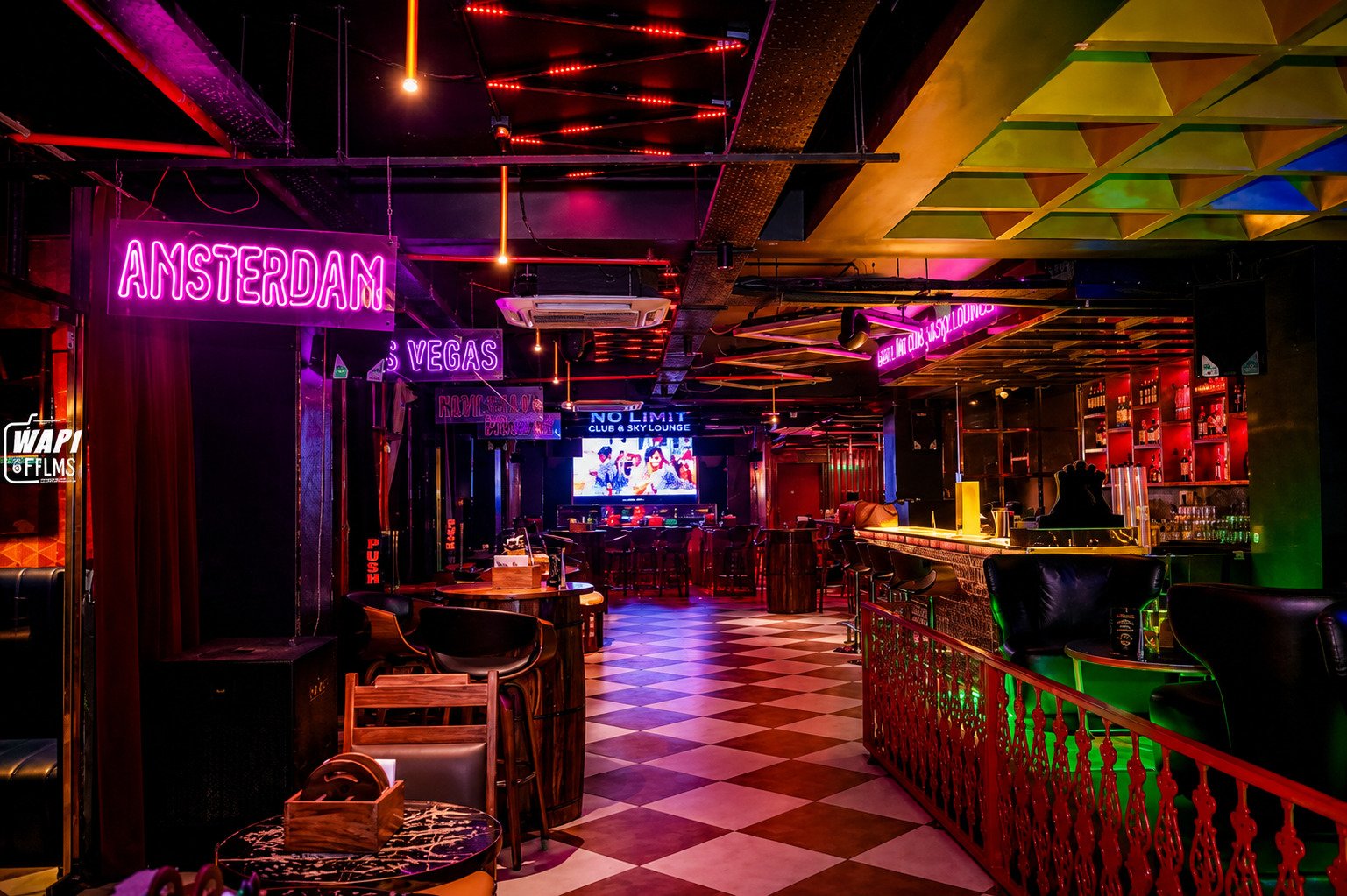 Rooftop party destination with live music and vibrant nightlife at No Limit Club & Sky Lounge, Bhubaneswar.