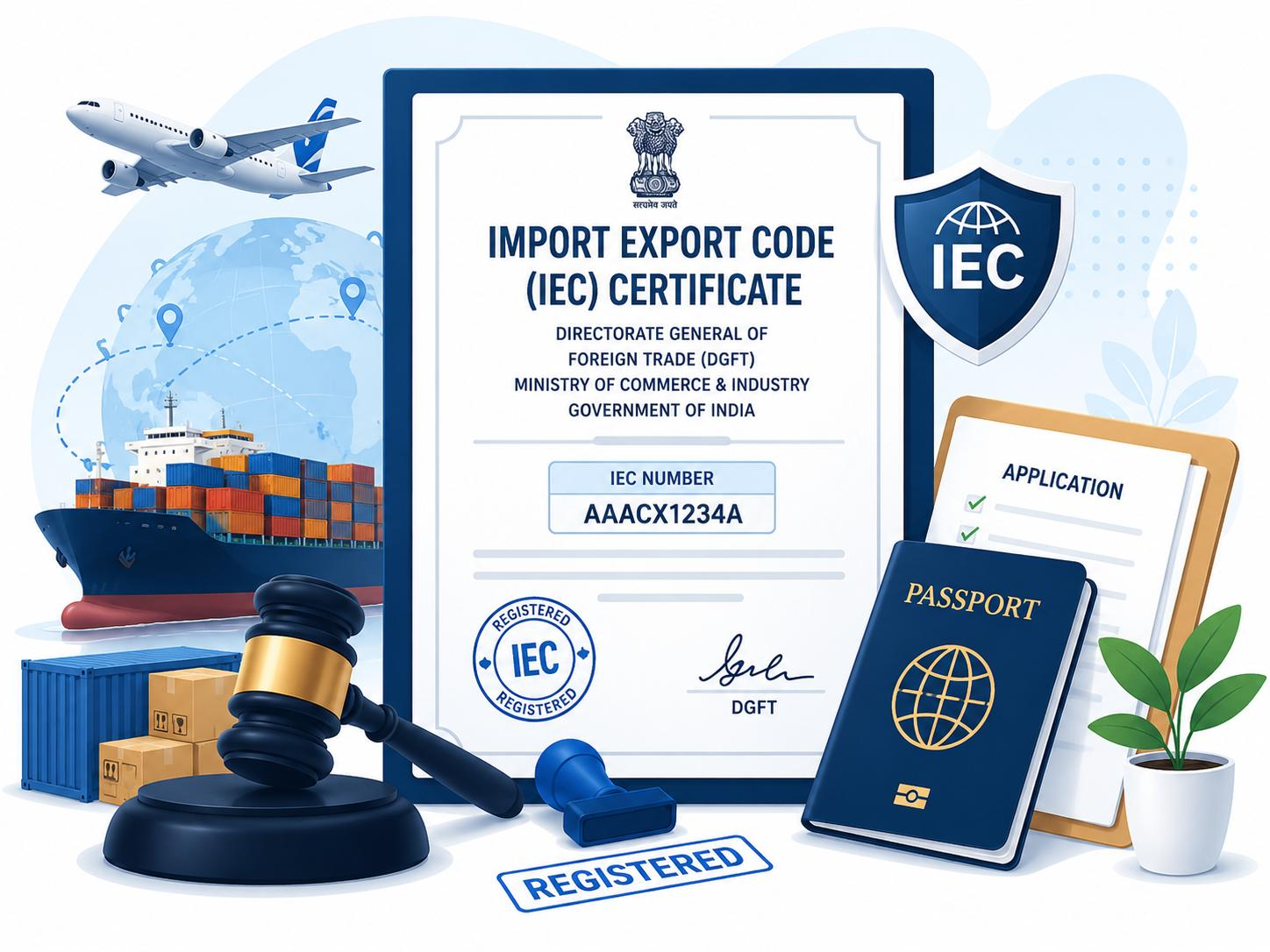 its a image of a Importer Exporter Code (IEC) page 
