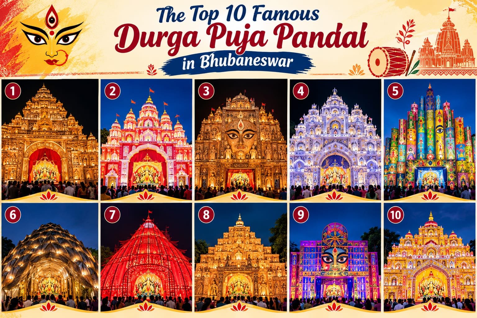 The top 10 most famous Durga Puja Pandals in Bhubaneswar